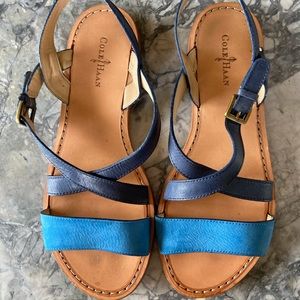 Cole Haan blue sandals Sz 7.5